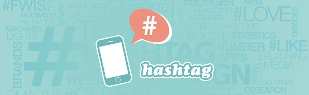 A cell phone with the hashtag symbol on it.