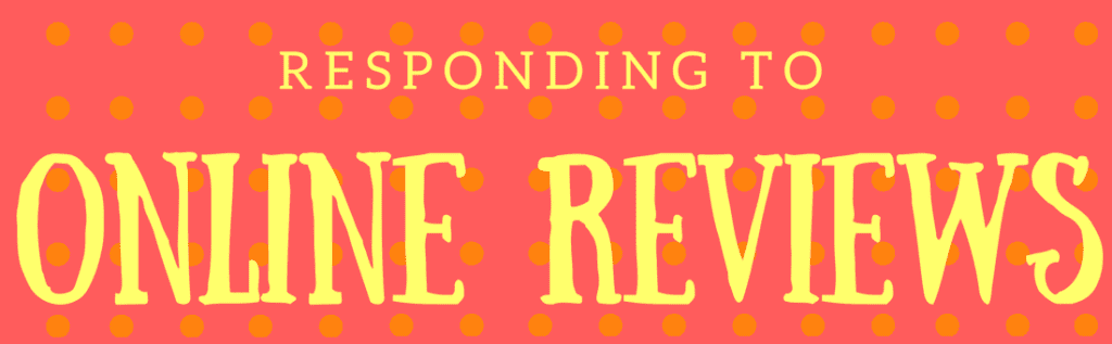 A banner with the words " responding to the review."