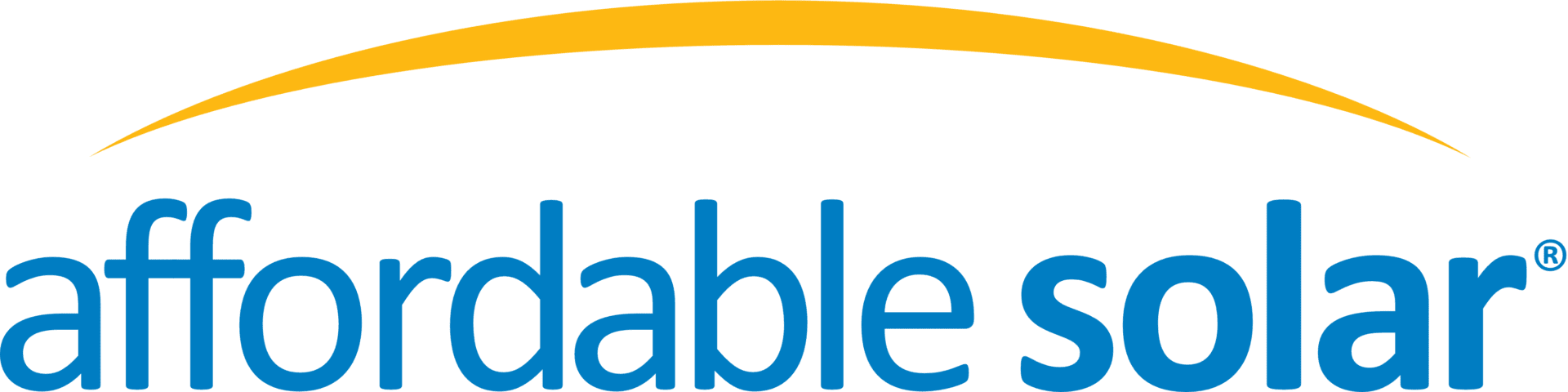 A blue and yellow logo for able.